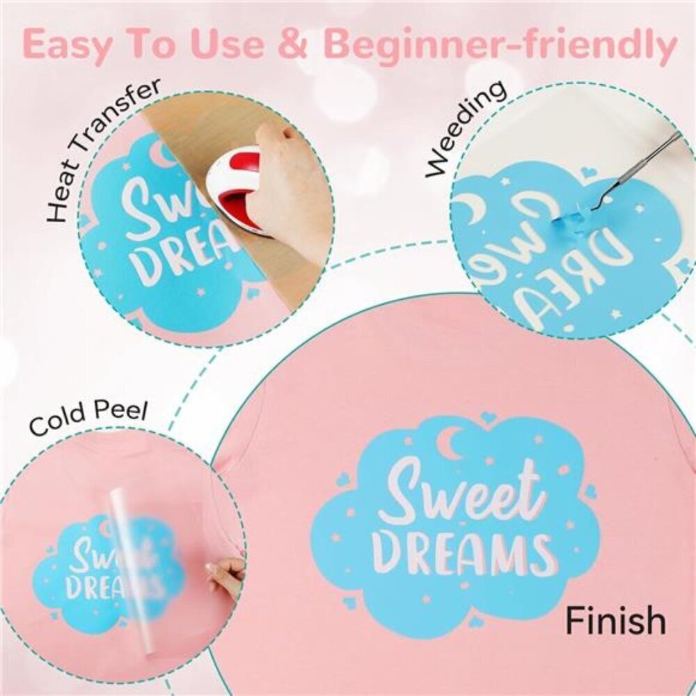 HTV Heat Transfer Vinyl 47 Pack 12" x 10" Iron-On Bundle - Picture 4 of 7